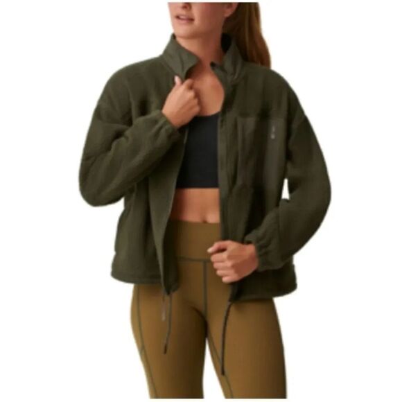 BASS OUTDOOR Coastal Sherpa Full-Zip Jacket Medium Green - Picture 1 of 7